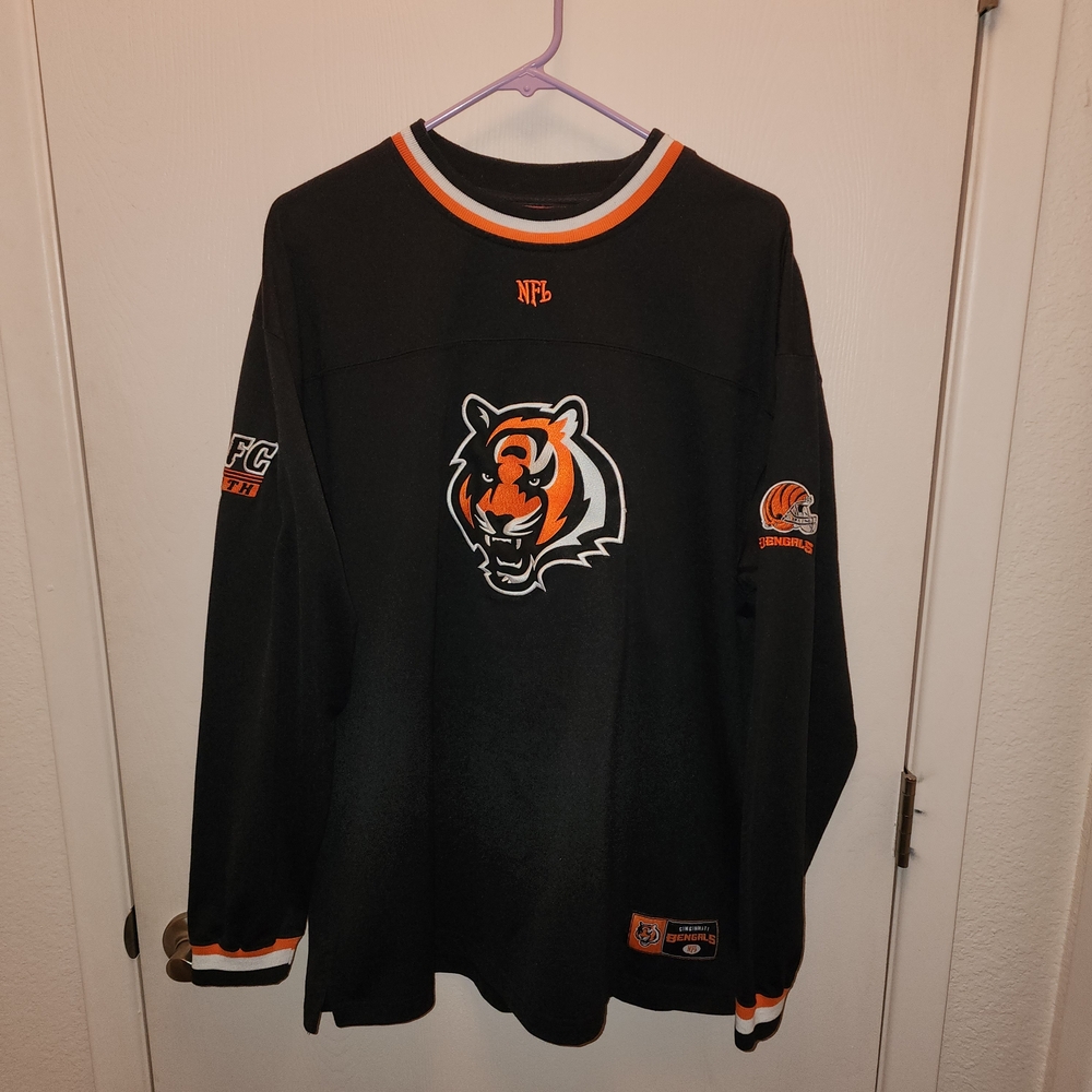 NFL Cincinnati Bengals Mens XL Black Long Sleeve Shirt